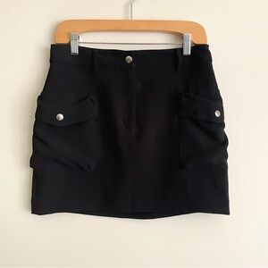 Aritzial Wilfred Astral Cargo Micro Mini Skirt Black